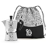 Bialetti Moka Express Kaffeemaschine, 90 Jubiläum, Aluminium, 3 Tassen (130...