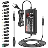 RWSRW 3V-24V Universal Netzteil 3A 72W Einstellbares Netzteil 100-240V AC zu DC...