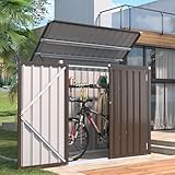 YODOLLA Outdoor Mülltonnenbox mit Gasdruckfeder, Wetterfest Gerätehaus...