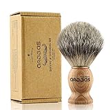Anbbas Rasierpinsel aus Reines Dachshaar Holz Griff für Herren Nassrasur