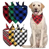 THXFUNAREA 6er Set Halstuch Hund Klassisches Kariertes Hundehalstuch aus Hunde...