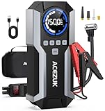 ACEZUK Starthilfe Powerbank 6000A 150PSI Kompressor (Bis Zu 10,0L Benzin Oder...