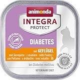 animonda INTEGRA PROTECT Diabetes mit Geflügel (16 x 100 g), Katzennassfutter...