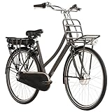 Adore Alu E-Citybike Damen Hollandia Carry on 28'' E-Bike grau 250 Watt Li-Ion...