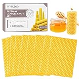 10 Stück Bienenwachsplatten,Bienenwachsplatten für Kerzen,natürliche...