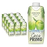 Coco Primo Kokosnusswasser, pur, erfrischendes Sportgetränk, wohltuender...