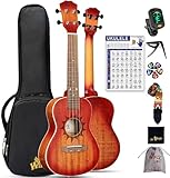 Winzz Ukulele Erwachsene Konzert 23 Zoll Anfänger Set Mahagoni-Holz, Kinder...