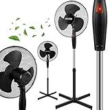 Echos® Standventilator Ø43cm kraftvoller Ventilator sehr leise energiesparend...