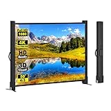 Beamer Leinwand mit Ständer, 50 Zoll 4:3, Tragbar Projektor Leinwand, Einfach...