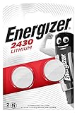 Energizer Lithium CR 2430 Knopfzelle (2 Stück) - 3V Batterie - 10 Jahre...