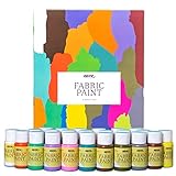 Nazca Colors Permanente und waschbare Stofffarbe - 24 Farbtöne je 30ml – Set...