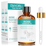 ENYORLI Ätherisches Rosenöl 100% Naturreine Ätherische Öle Rose100ml Für...