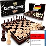 APEQi® Premium Schach - Schachspiel Holz HOCHWERTIG - Massivholz, 38x38cm, 2...