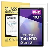 Gerutek [2 Stück Panzer Schutz Glas für Lenovo Tab M10 (3. Gen) 10,1 Zoll,...