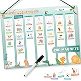 Mini Mindz® Wochenplaner Kinder - Montessori Magnettafel im niedlichen Design...