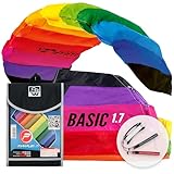 Wolkenstürmer® Paraflex Basic 2-Leiner Lenkmatte 1.7 (Rainbow) - Kite Drachen...