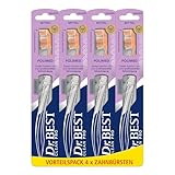 Zahnbürste - Dr.BEST Polimed, Mittel (4 Stück), für eine bis zu 49% bessere...