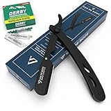 Van De Boos Rasiermesser-Set mit 100 Derby Rasierklingen – hochwertiges...