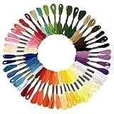50 Farben Stickgarn Set, Vielfarbige Embroidery Floss für Stickerei, Knoten,...