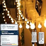 Kugel Lichterkette, WOWDSGN 200 LEDs 20m Dimmbar, Partylichterkette mit Stecker...