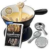 Ottia Gusseisen Fondue Set für 2, 3, 4, 5, 6 Personen, 3-lagige Emaille,...