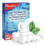 Vacplus WC-Reiniger Tabs im 12er Pack, Automatischer WC Frisch mit Bleichmittel,...