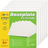 WYSWYG Platten-Set, 6 Bauplatte 25 * 25cm als Grundplatte, Weiss, Weiß