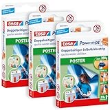 tesa Powerstrips POSTER im 3er Pack - Doppelseitige Klebestreifen für Poster...