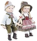 PEARL Künstler Puppen: Sammler-Porzellan-Puppe Set Anna und Anton, 34 und 36 cm...