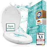 BELAVENA® WC Sitzerhöhung 5cm inkl. Absenkautomatik für bequemes Sitzen &...