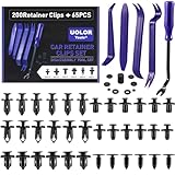 Uolor 265 Stück Befestigungsclips Auto Clips Set, 6 Arten Türverkleidung Clips...