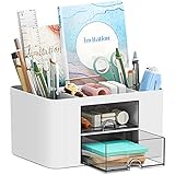 PAMIYO Schreibtisch Organizer 7 Fächer Plastik Büro Organizer,...