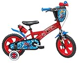 Atlas Jungen 12 Zoll Spiderman Fahrrad mit 1 Bremse, Dekorativer Frontplatte,...