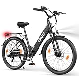 ESKUTE C100 Plus E-Bike, 26 Zoll Elektrofahrrad, E-Cityrad 250W HeckMotor, 36V...