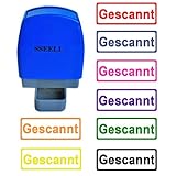 SSEELL Gescannt Selbstfärbender Stempel Selbstfärbende Vor-inked Re-inkable...