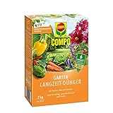 COMPO Garten Langzeit-Dünger für Gartenpflanzen, Umweltschonendere Rezeptur, 6...