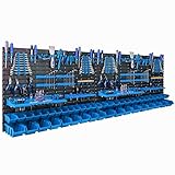 botle 46 Stapelboxen Wandregal Kunststoff 234 x 78 cm Werkzeughalter Werkstatt...