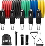 VEICK Resistance Bands Widerstandsbänder Set 5 Fitnessbänder Expander Tube...