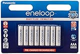 Panasonic eneloop, Ready-to-Use Ni-MH Akku, AAA Micro, 8er Pack, min. 750 mAh,...