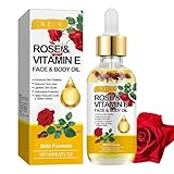 1 Flasche Vitamin E Öl,Rosenöl Bio Rosenöl Gesicht 60 Ml,Rosenöl 100 Reines...