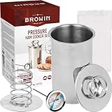BROWIN Rostfreier Schinkenkocher Edelstahl | Schinkernpresse Set mit Thermometer...
