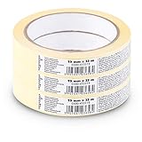 Scley 3 Stk Malerkrepp/Kreppband 19 mm x 33 m Serie 545, Papier Malerband,...