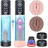 Penispumpe Penis Vakuumpumpe, Penis Pumpe IPX7 Wasserdicht Mit 6 Penisring Sex...