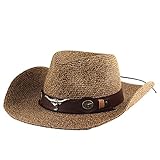 FakeFace Herren Damen Cowboyhut Westernhut Panamahüte Sonnenhut Strohhut...