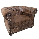 Invicta Interior Edler Chesterfield Sessel Antik braun mit Knopfheftung...