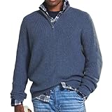 Herren-Pullover aus Kaschmir, Business-Casual-Reißverschluss, Basic-Pullover,...