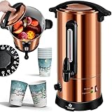 KESSER® Glühweinkessel 6,8L Edelstahl Inkl. 10 Becher Glühweinkocher mit...