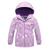 SXSHUN Kinder Mädchen Softshell Jacke mit Fleecefütterung Übergangsjacke...