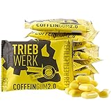 TRIEBWERK Koffein Kaugummi, 50mg Koffein pro Gum, Pfefferminz-Geschmack, 100...