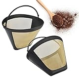 STCRERAG 2 PCS Goldtonfilter Kaffee Dauerfilter 6-8 Tasse Edelstahl Kaffee...